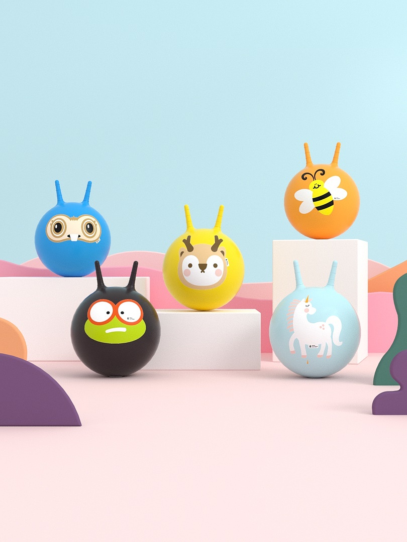 三维产品动画跳跳球