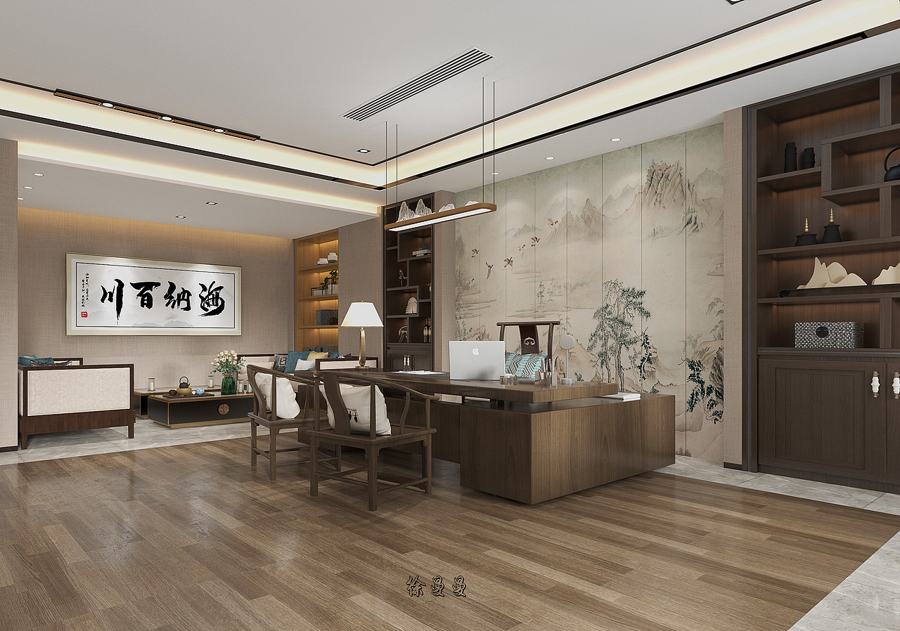 新中式办公室,高雅贵气!