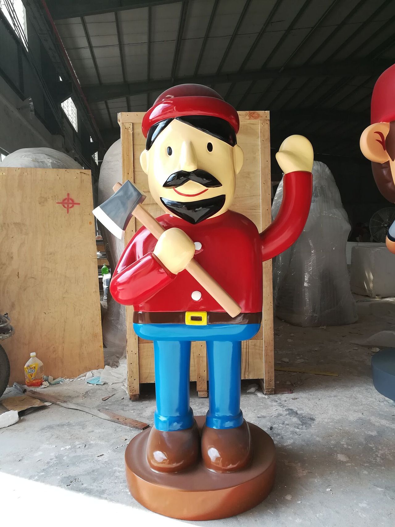 公司企业ip形象玻璃钢店铺卡通品牌造型雕塑树脂摆件