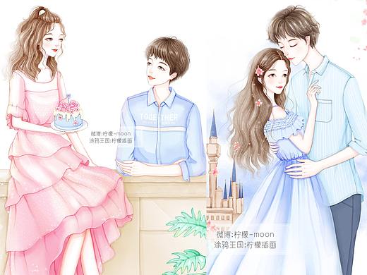 最近画的一些言情小说封面和内插~~
