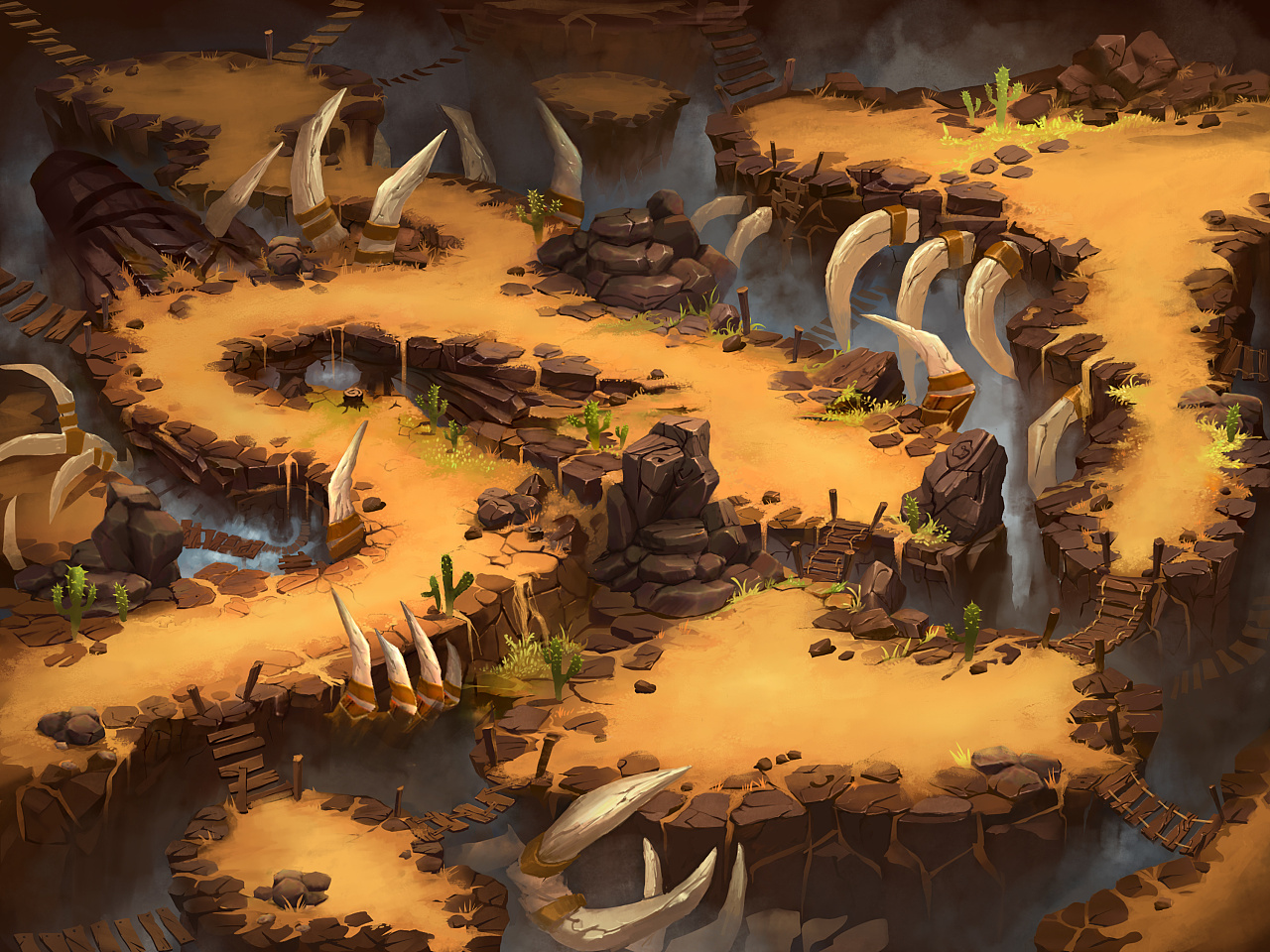 高原小地图|插画|游戏原画|郏永光军 - 原创作品 - 站酷 (zcool)