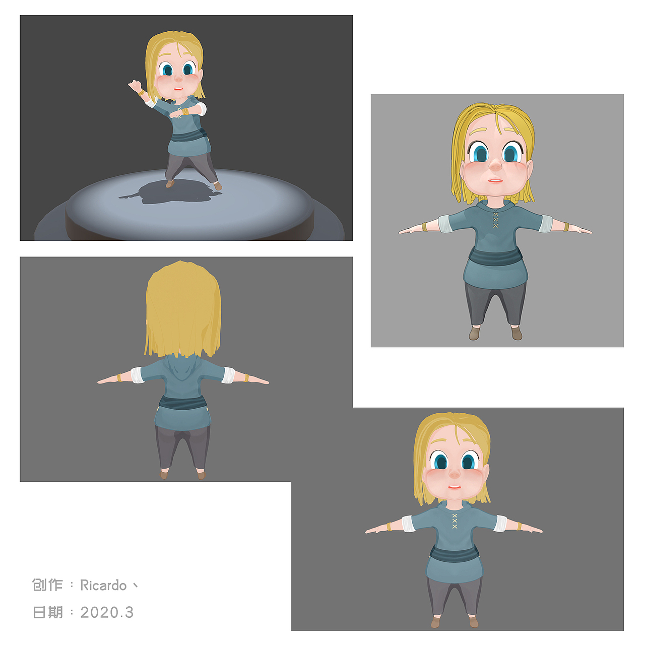 卡通小女孩（图ZMjAzMjUzOTEy） - 人物/生物 - 站酷设计师Ricardo丶S原创素材 - 站酷ZCOOL