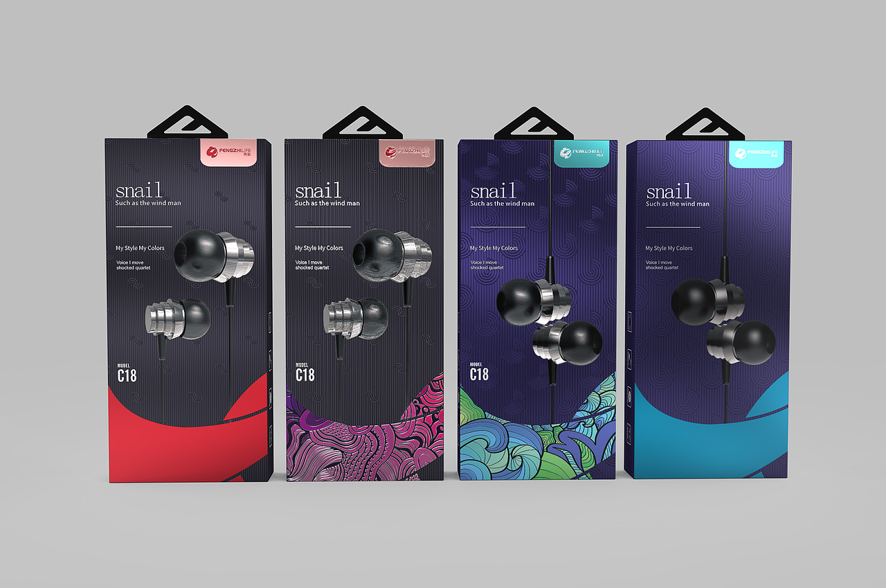 耳机彩盒包装（图ZOTY3MTY0OTY=） - 包装 - 站酷设计师BuTTErFLyInG原创素材 - 站酷ZCOOL