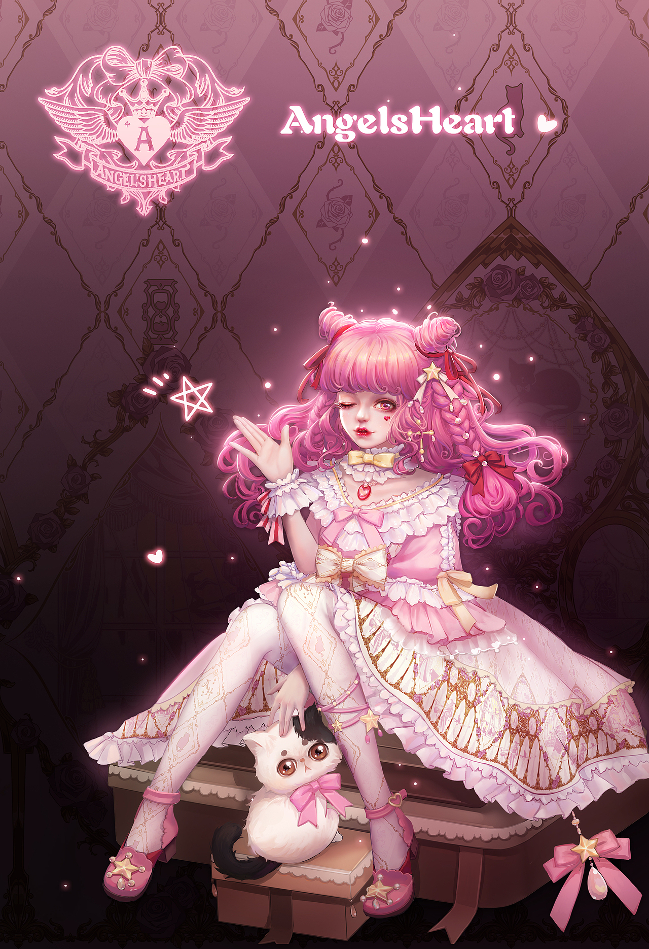 AngelsHeart-Lolita 约稿立绘~小裙子超可爱的（图ZMTI1NTIwNTE2） - 商业插画 - 站酷设计师小白酱milkyu原创素材 - 站酷ZCOOL