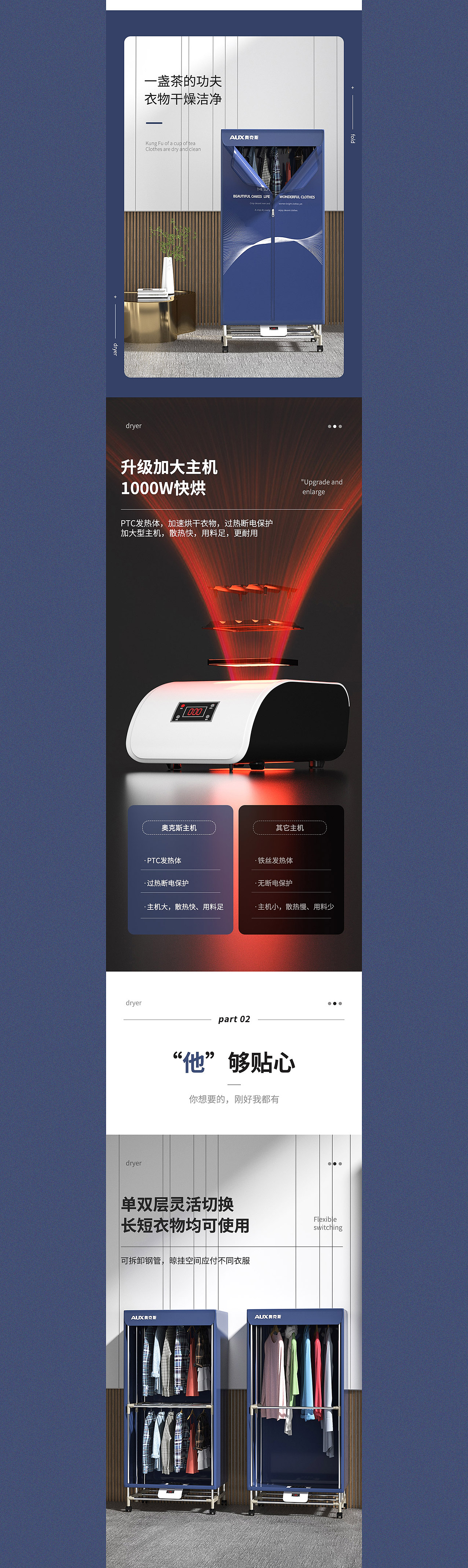 奥克斯干衣机详情-2021