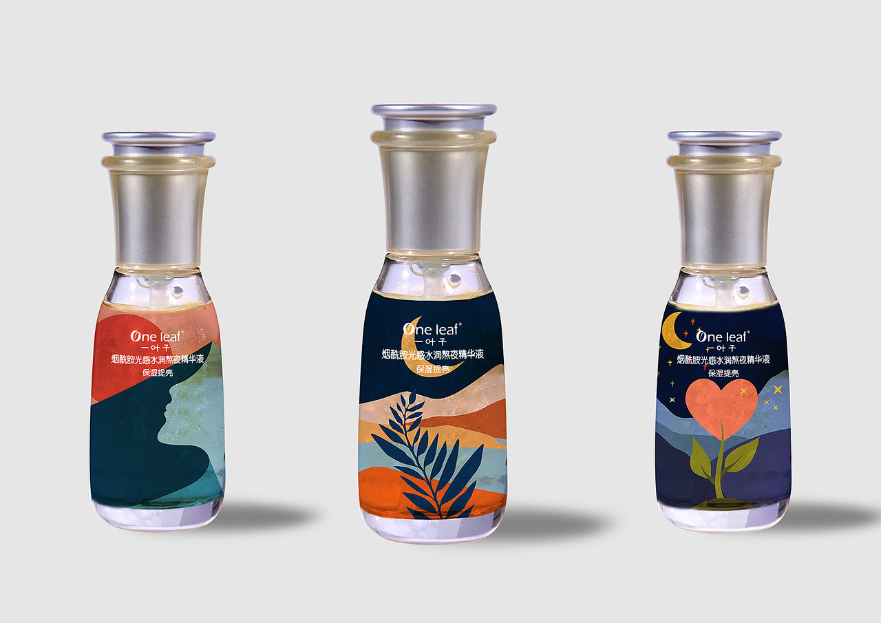 大广赛:一叶子熬夜精华图形包装设计