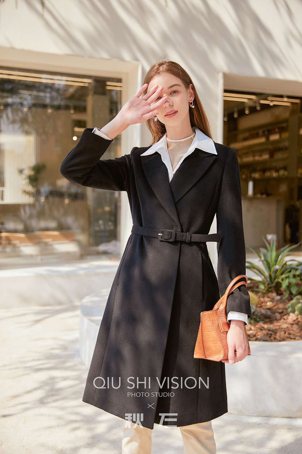 风衣呢西装 秋装 高端职业女装 scofield女装民宿外拍