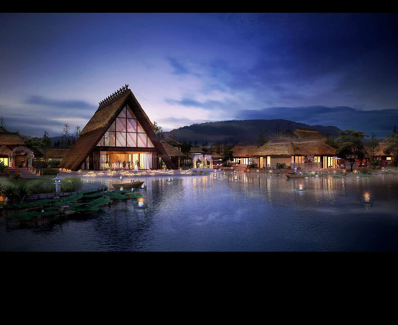 案例参考:无锡灵山拈花湾效果图