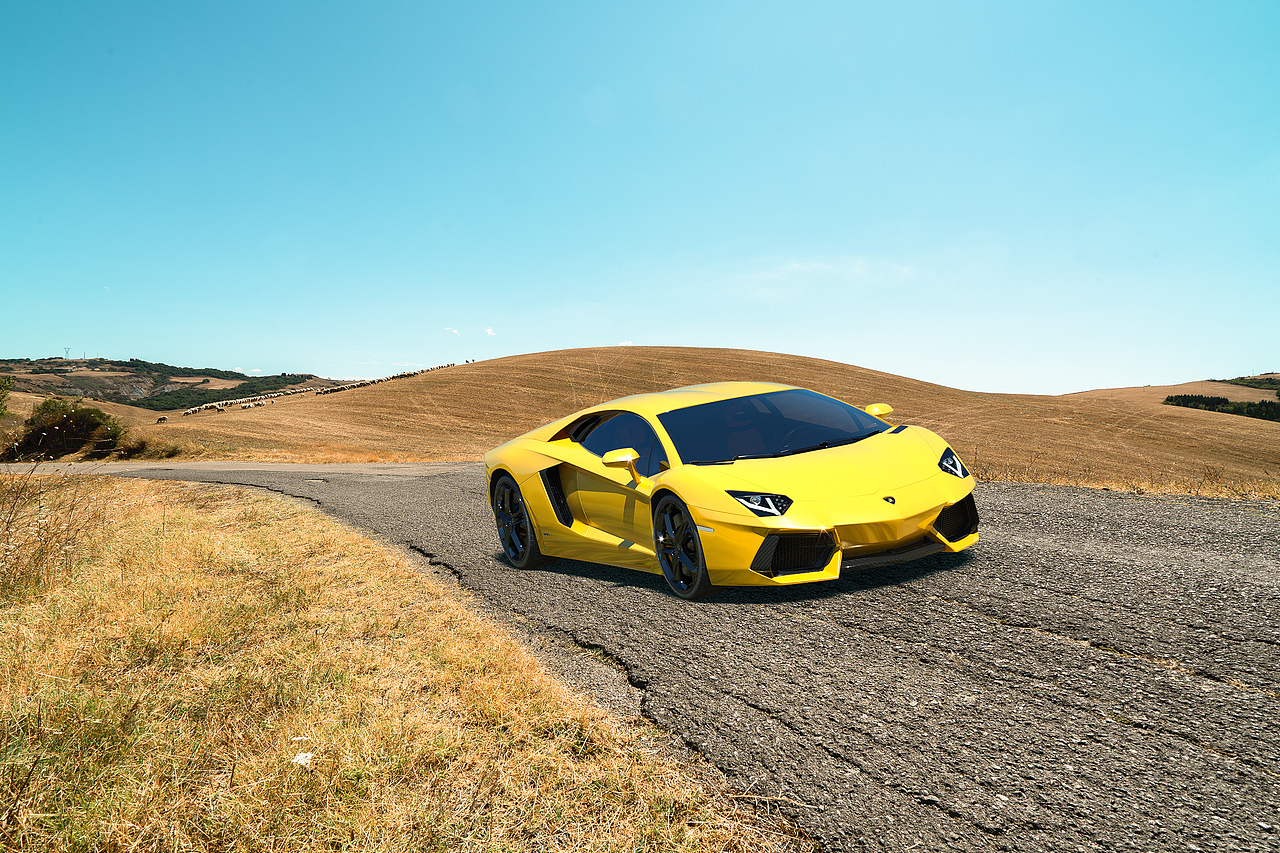 汽车渲染-兰博基尼/Lamborghini Aventador LP700-4（图ZMjk1MTgzMjg4） - 机械/交通 - 站酷设计师雨桦原创素材 - 站酷ZCOOL