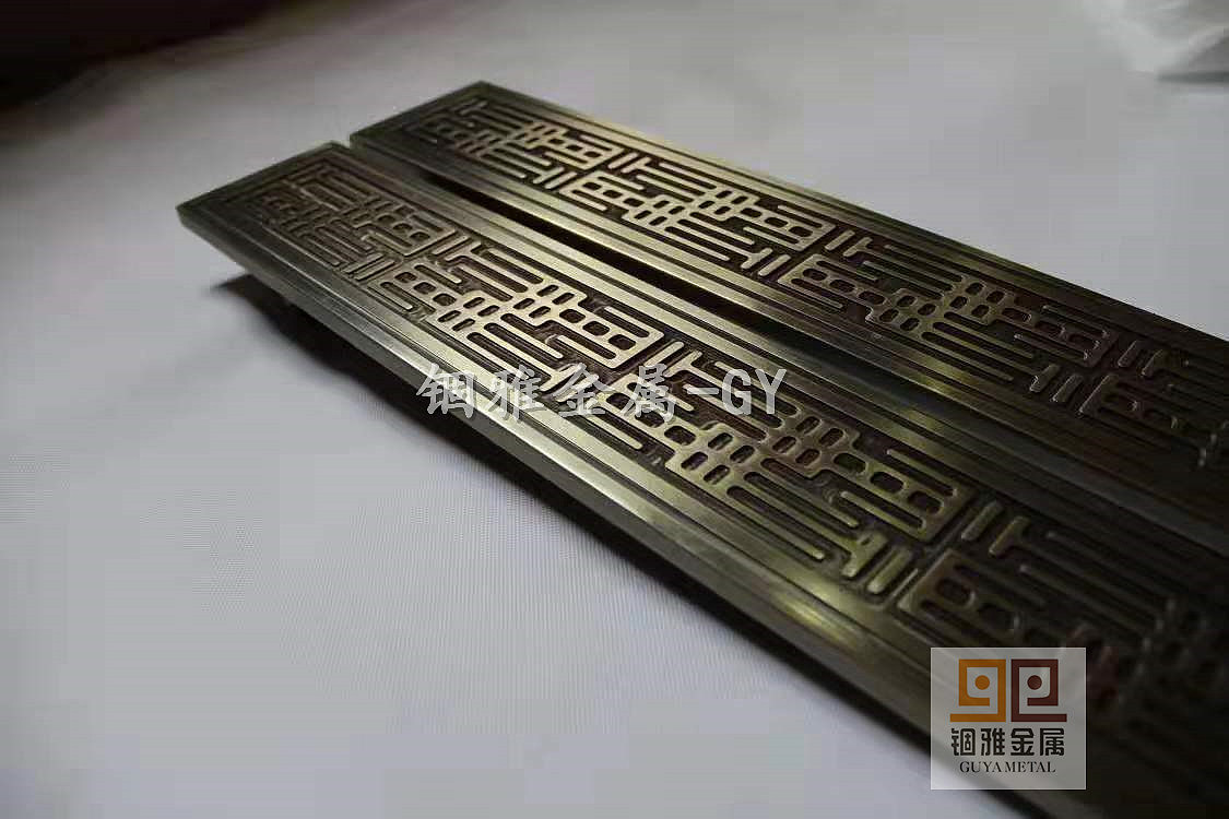 雕刻大门拉手拉丝红古青古黄古铜锢雅厂家定制
