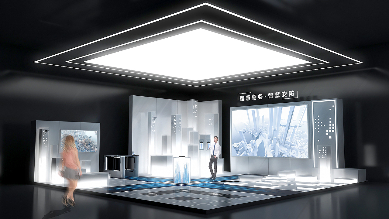科技展廳——智慧安保展項(xiàng)（圖ZMjg4MDQ0NDMy） - 展陳設(shè)計(jì) - 站酷設(shè)計(jì)師YHuanMa原創(chuàng)素材 - 站酷ZCOOL