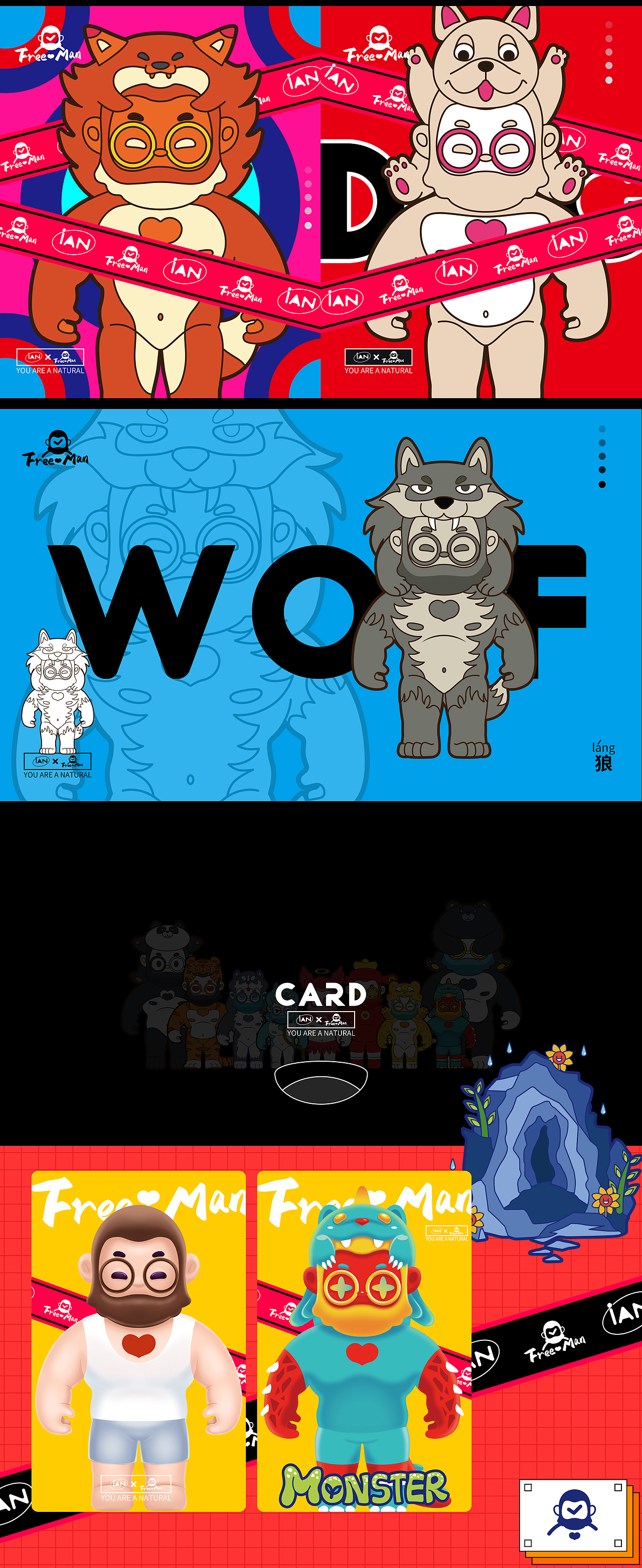 Freeman——自由人（图ZMjk0Mjk3MDk2） - IP形象 - 站酷设计师小强ianyin原创素材 - 站酷ZCOOL