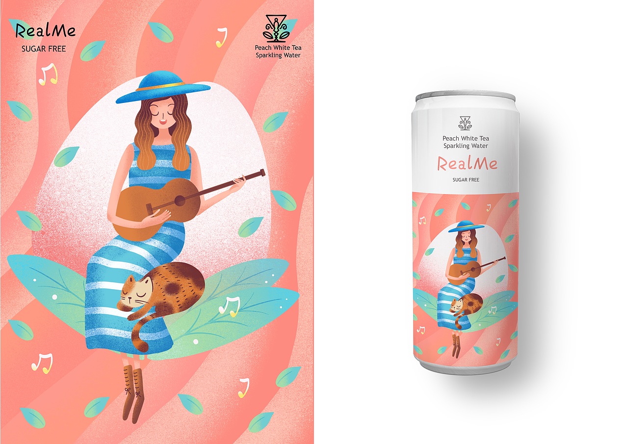 REAL ME 饮料包装设计（图ZMjA1MzA4MzAw） - 商业插画 - 站酷设计师Seventeen曲寒冰原创素材 - 站酷ZCOOL