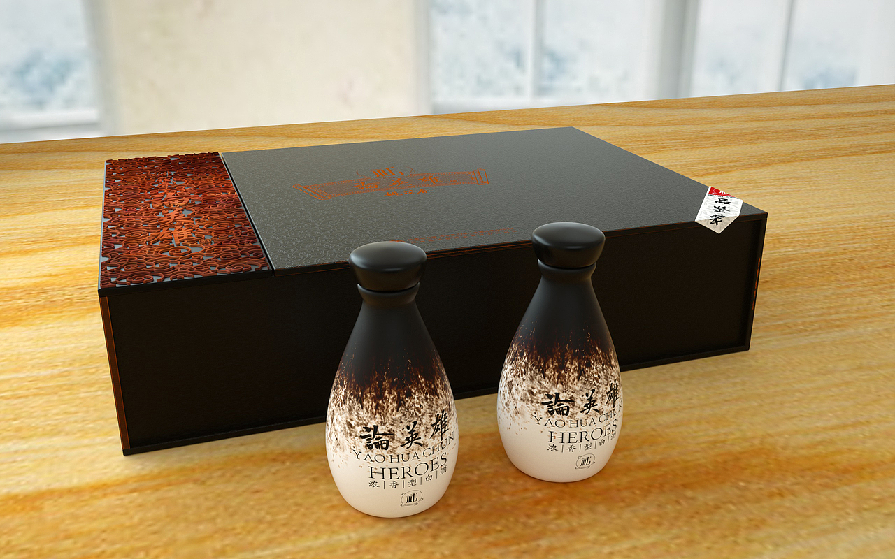 酒包装设计_酒瓶设计_白酒产品设计_姚花春酒业