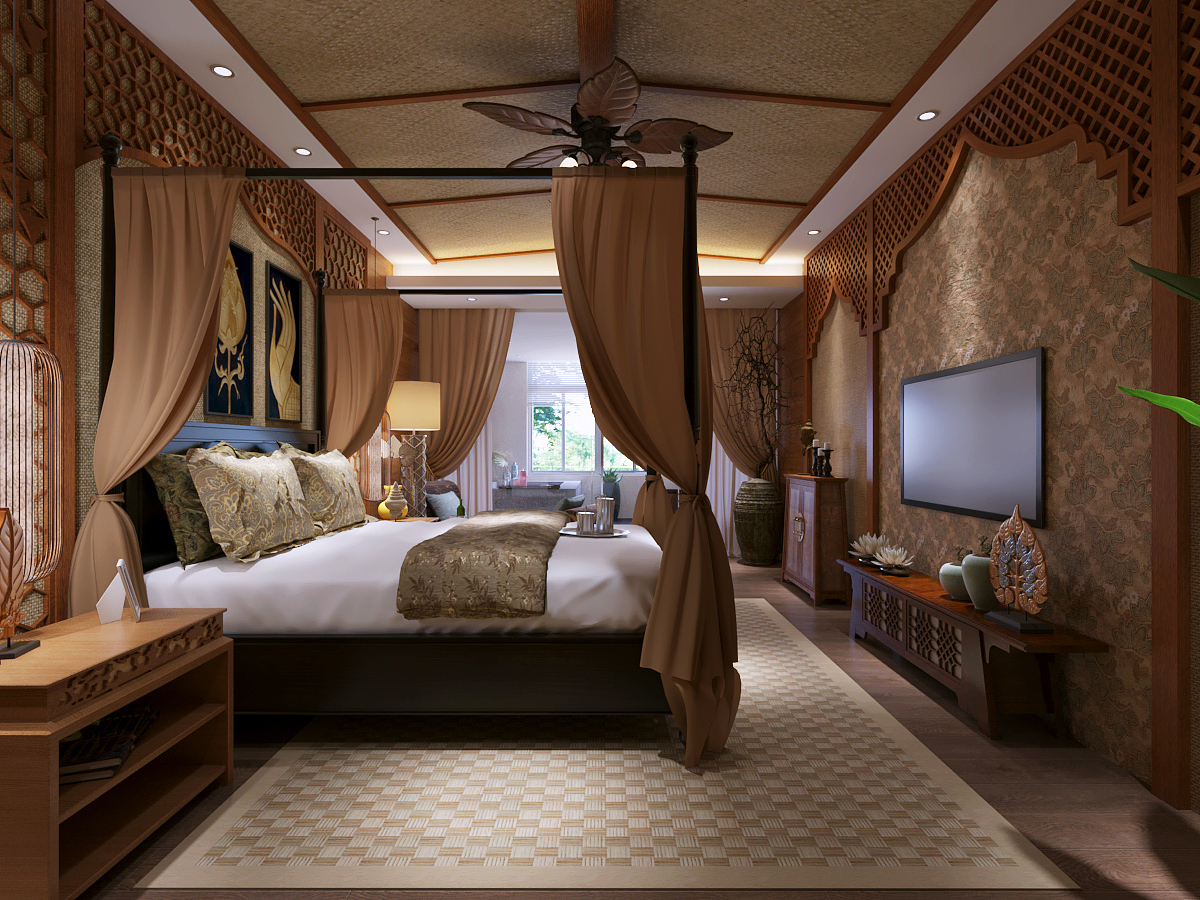 东南亚风味酒店客房