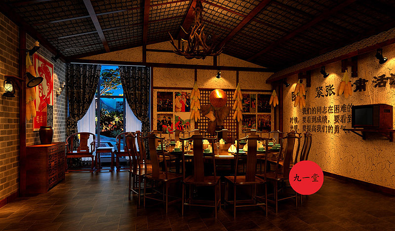 大气的民俗主题餐厅设计-稻香阁-餐饮策划公司