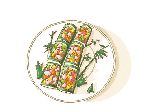 手繪食譜——竹報(bào)平安（個(gè)人主頁(yè)-ZNDEzMDM3Njg=） - 創(chuàng)作習(xí)作 - 站酷設(shè)計(jì)師愛(ài)做夢(mèng)的小蛋蛋原創(chuàng)素材 - 站酷ZCOOL