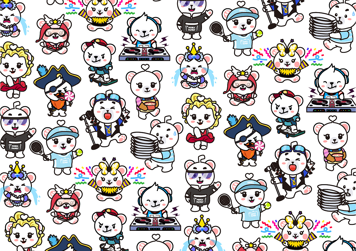 Midea Family Q版形象设计