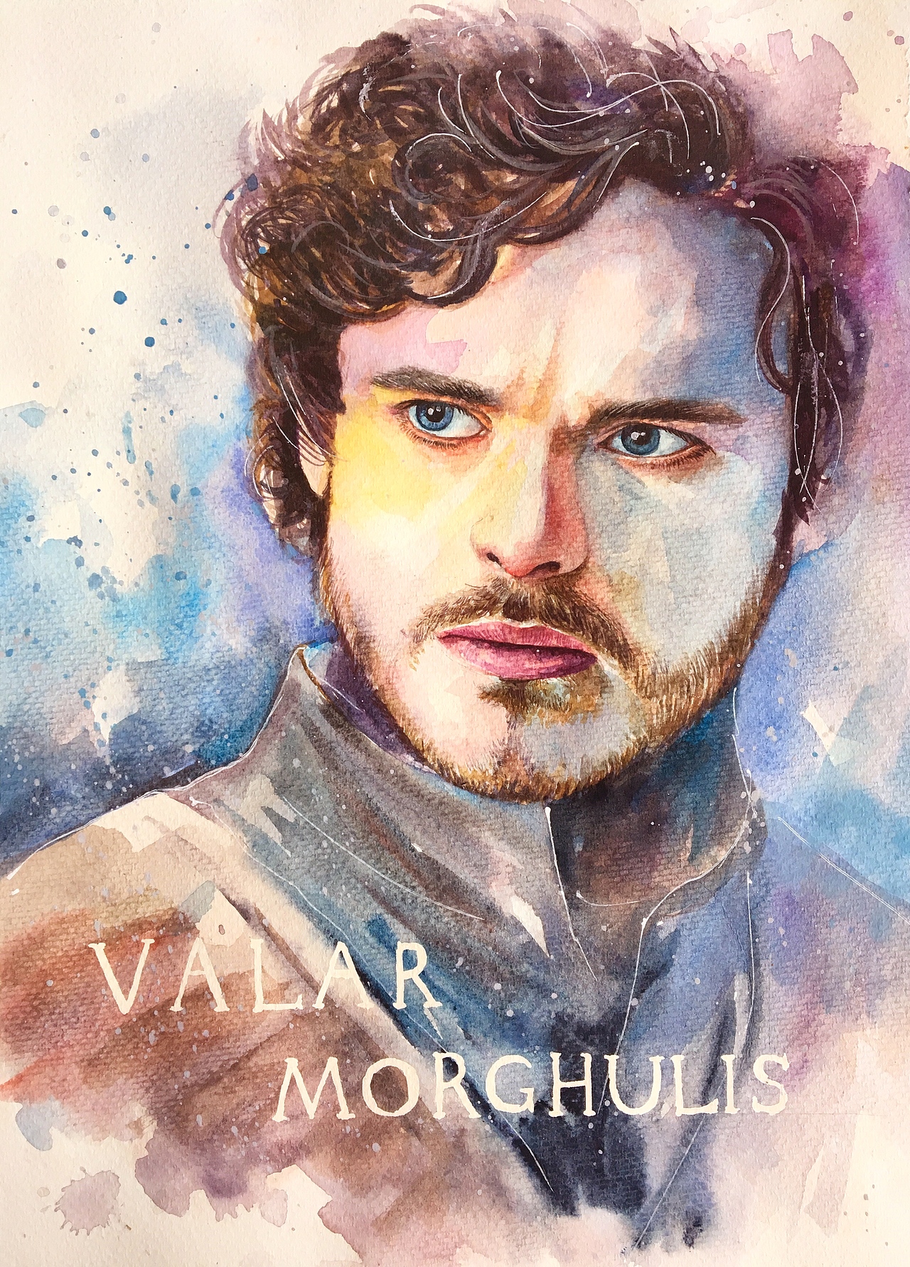 权力的游戏水彩手绘插画人物设计