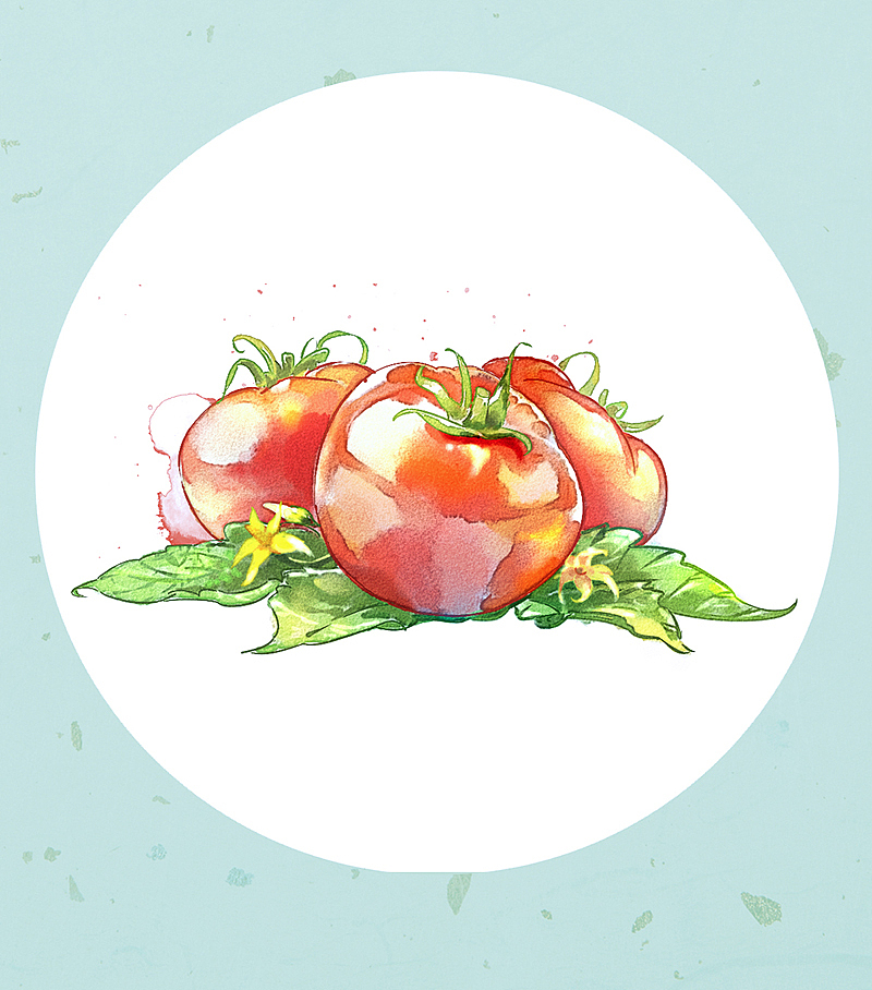 板绘水彩四张+过程图