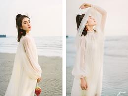 没有碧蓝的海水，就等到了晚霞。