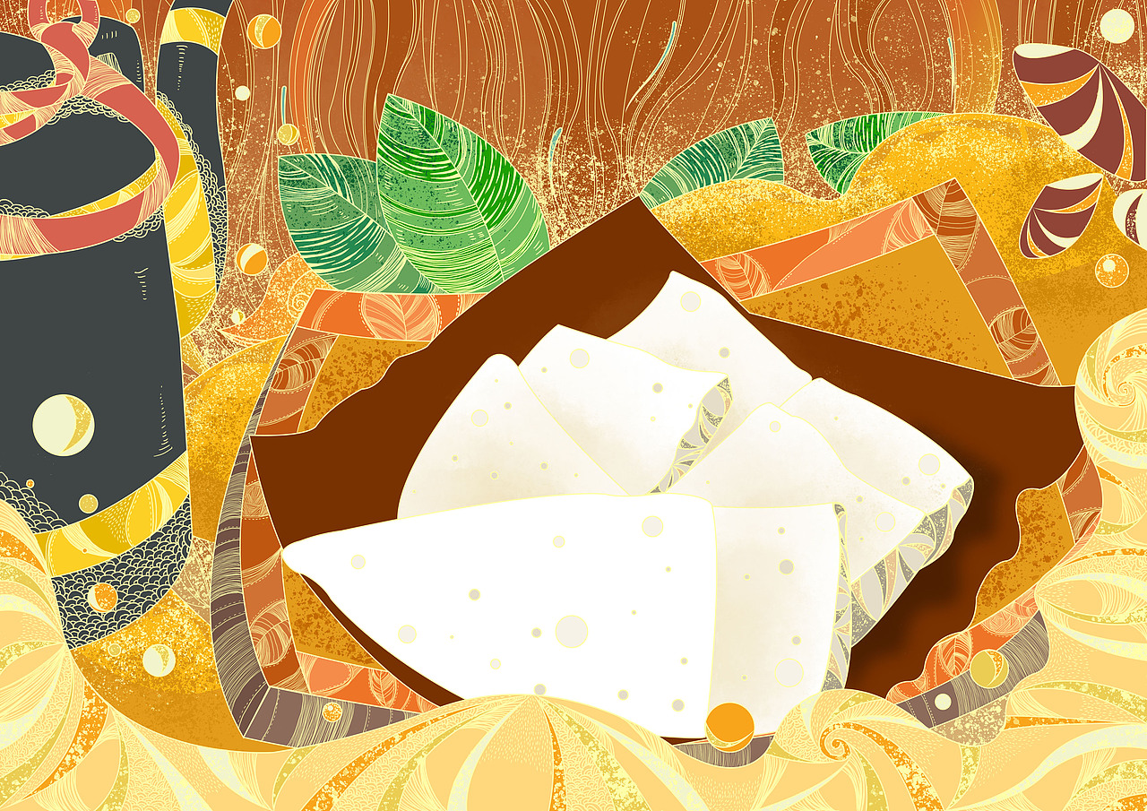 满月斋粤式糕点（图ZMjM1OTczOTMy） - 商业插画 - 站酷设计师老虎嘛嘛原创素材 - 站酷ZCOOL