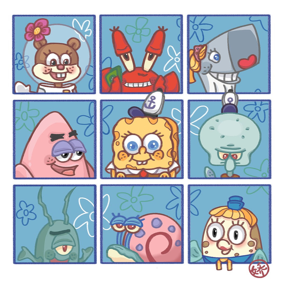 九宫格系列（图ZMjY4MTAxMzg0） - 儿童插画 - 站酷设计师辣娇君原创素材 - 站酷ZCOOL