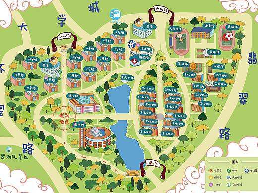 合肥工业大学手绘地图