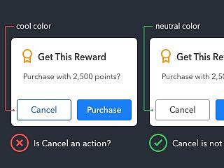 为什么取消按钮永远不应该有颜色
