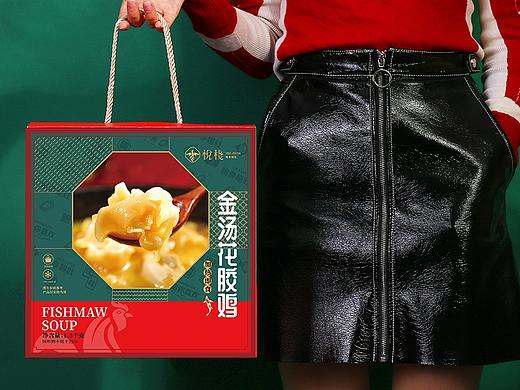 港风花胶鸡包装盒