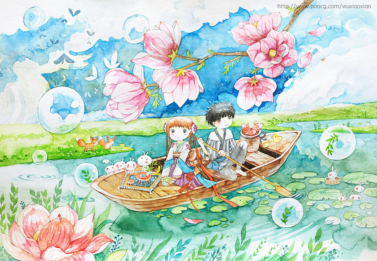 水彩（图ZMzkwMTgxMjQ=） - 商业插画 - 站酷设计师舞小仙原创素材 - 站酷ZCOOL