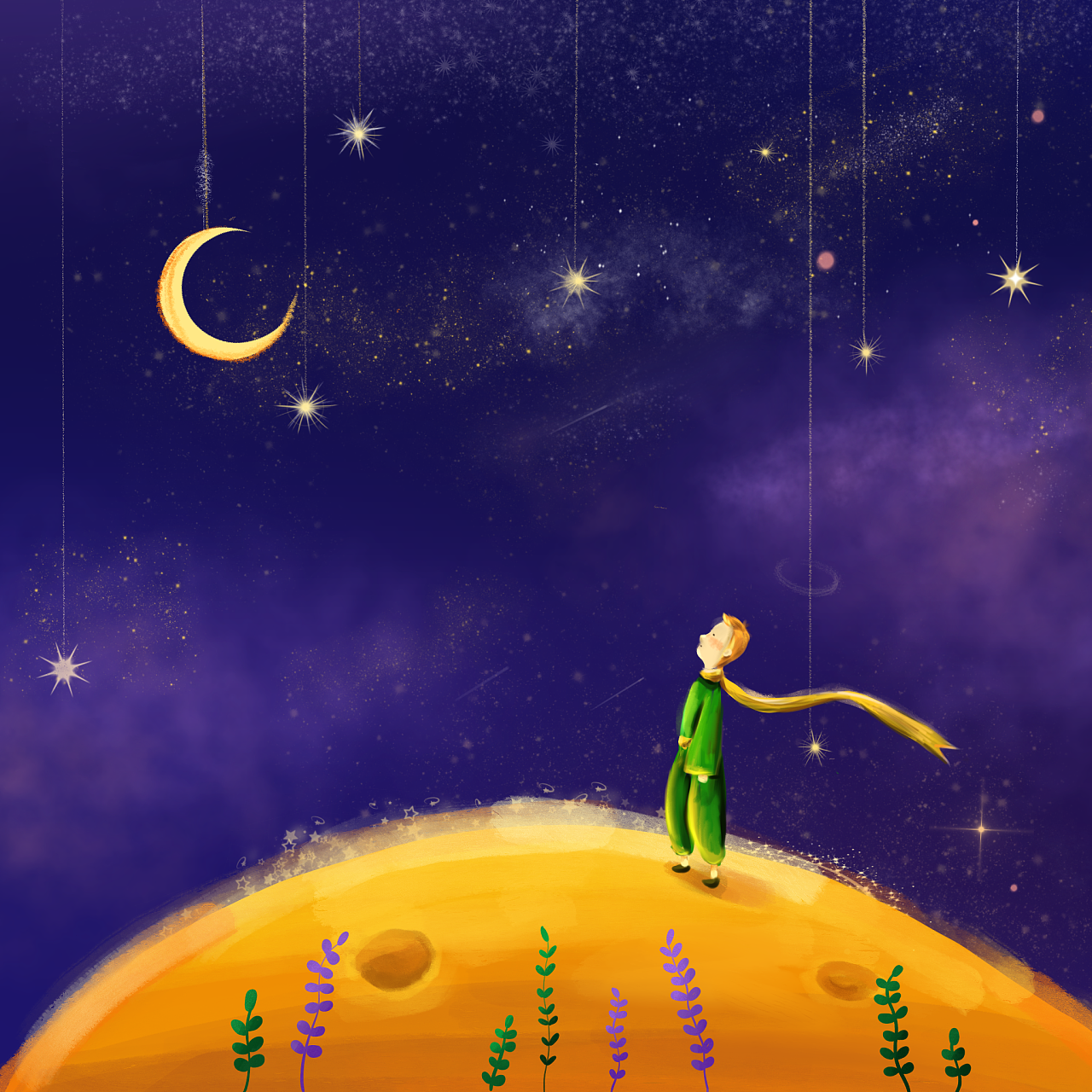 小王子|插画|艺术插画|孙昭 - 原创作品 - 站酷 (zcool)