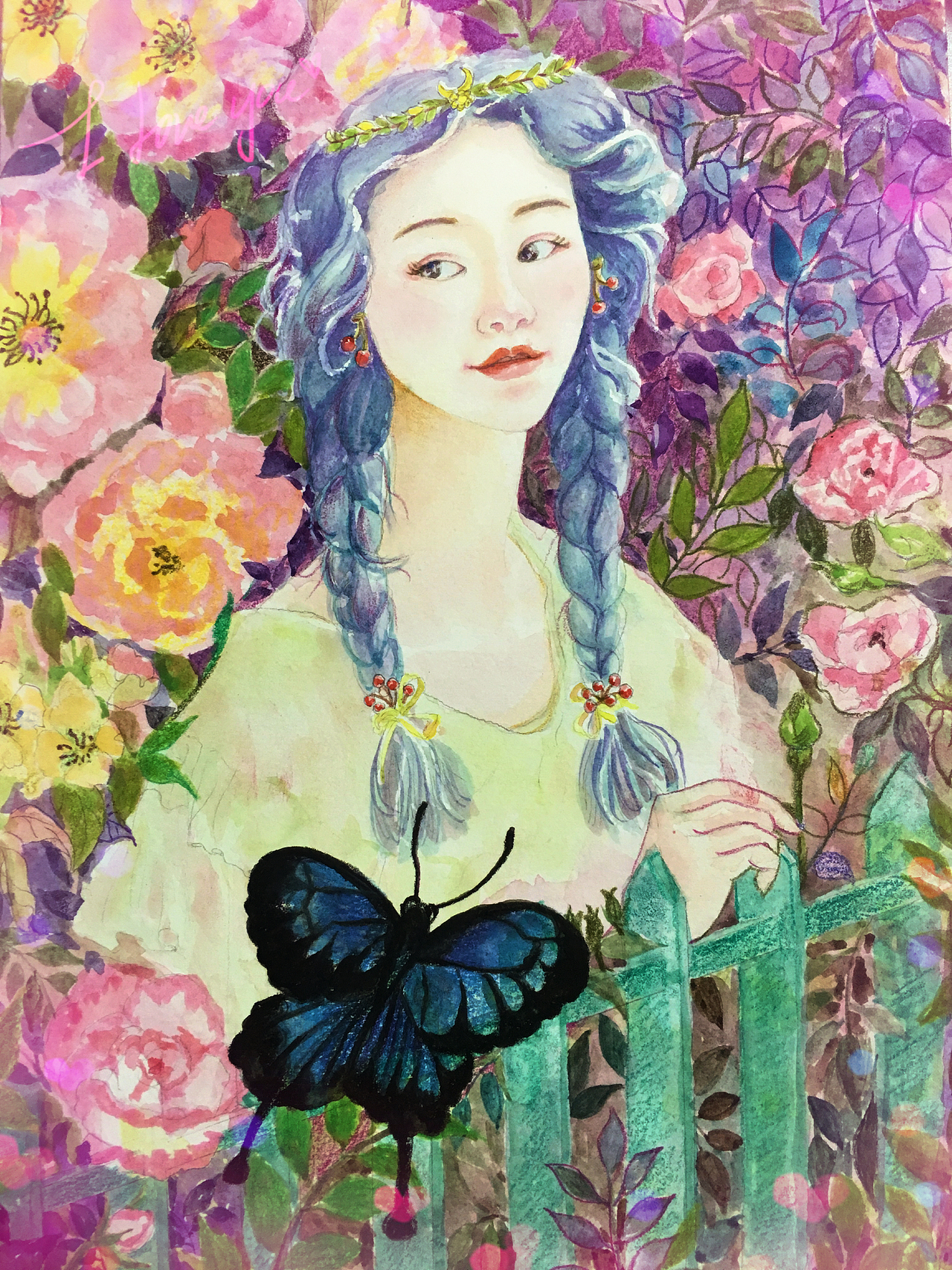 水彩人物插画练习