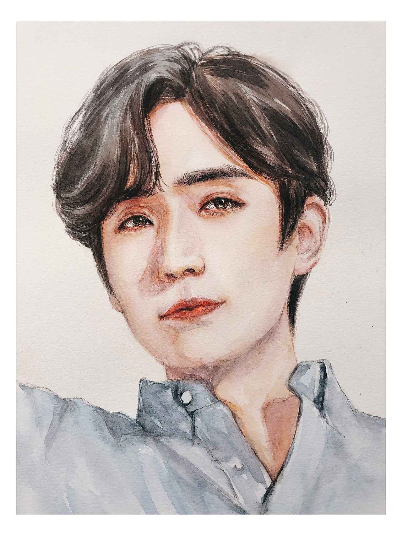 绘画-水彩手绘-朱一龙（图ZMTQyNTQzMTU2） - 绘画 - 站酷设计师覃久原创素材 - 站酷ZCOOL