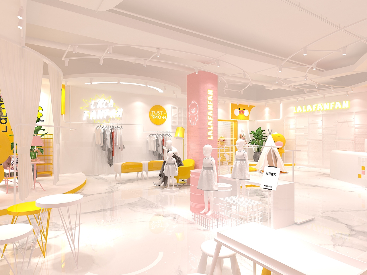 lalafanfan网红店铺设计呈现（图ZMjI3OTgwOTEy） - 其他空间 - 站酷设计师TDT只想不同原创素材 - 站酷ZCOOL