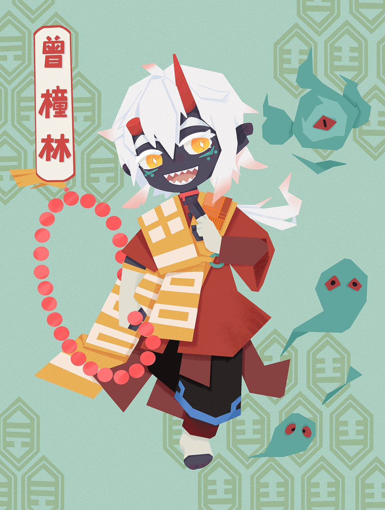 低配版妖怪屋风格的自己（图ZMjkzNDYxMDAw） - 创作习作 - 站酷设计师橦林原创素材 - 站酷ZCOOL