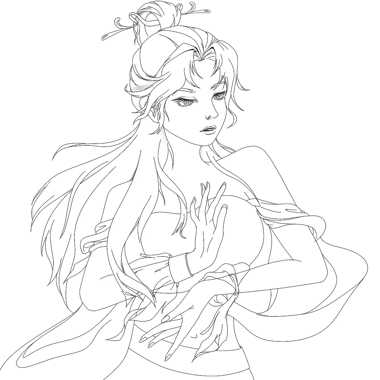 仙气飘飘|插画|商业插画|困的晕huhu_原创作品-站酷(zcool)