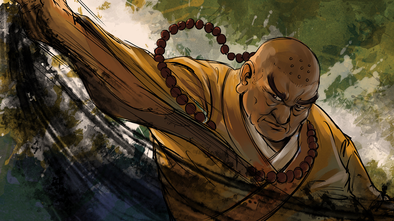 为电影《喜乐长安》绘制的一组港漫武侠风格的插图