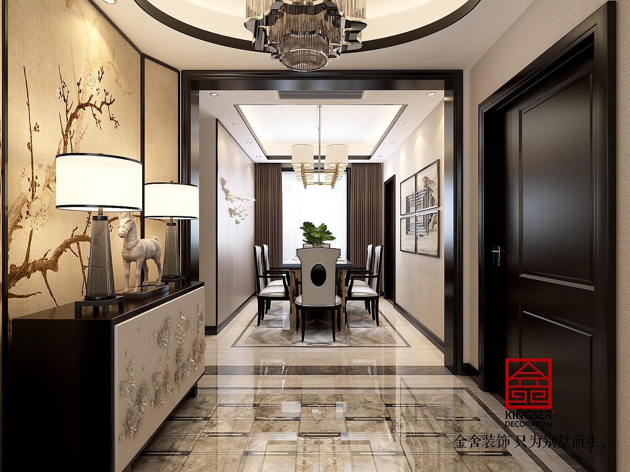 【德贤公馆】160.5㎡新中式装修效果案例