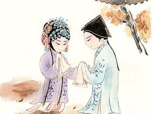 四大古典名剧之《桃花扇》《西厢记》|昆曲时尚Q萌插画