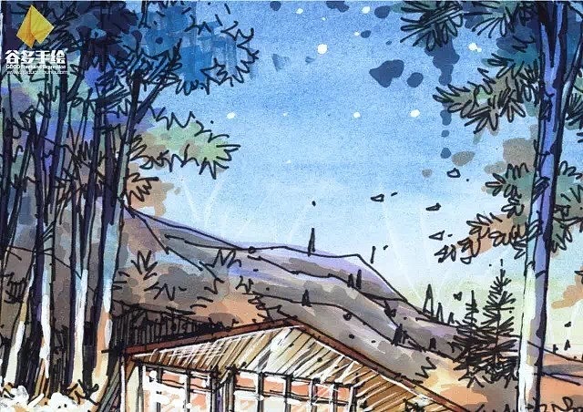 夜景手绘表现（图ZOTUyNjYzMjQ=） - 建筑设计 - 站酷设计师谷多素筑人原创素材 - 站酷ZCOOL