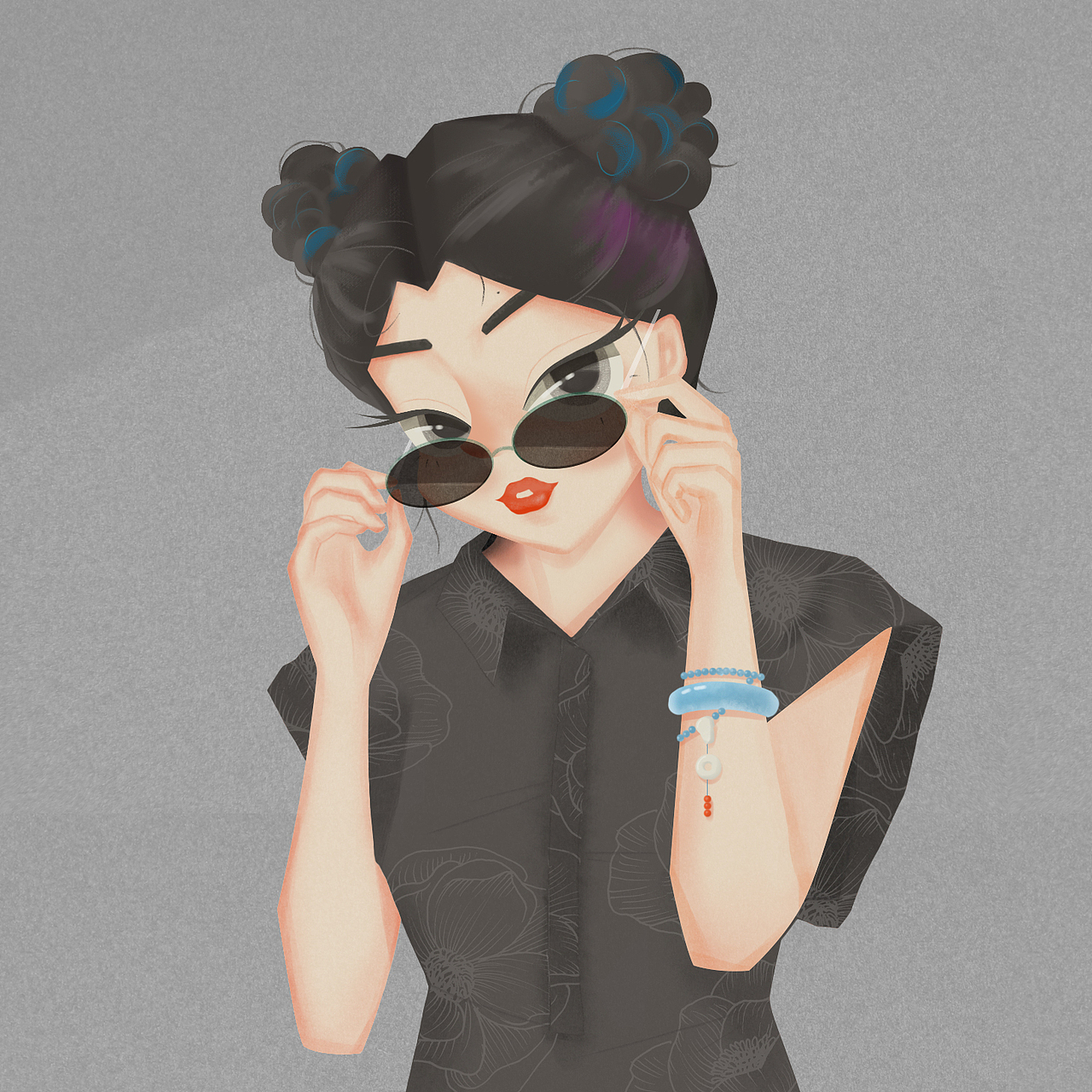 人物插畫(huà)實(shí)操（圖ZMjk1NDM4MDEy） - 創(chuàng)作習(xí)作 - 站酷設(shè)計(jì)師納藍(lán)云卿原創(chuàng)素材 - 站酷ZCOOL