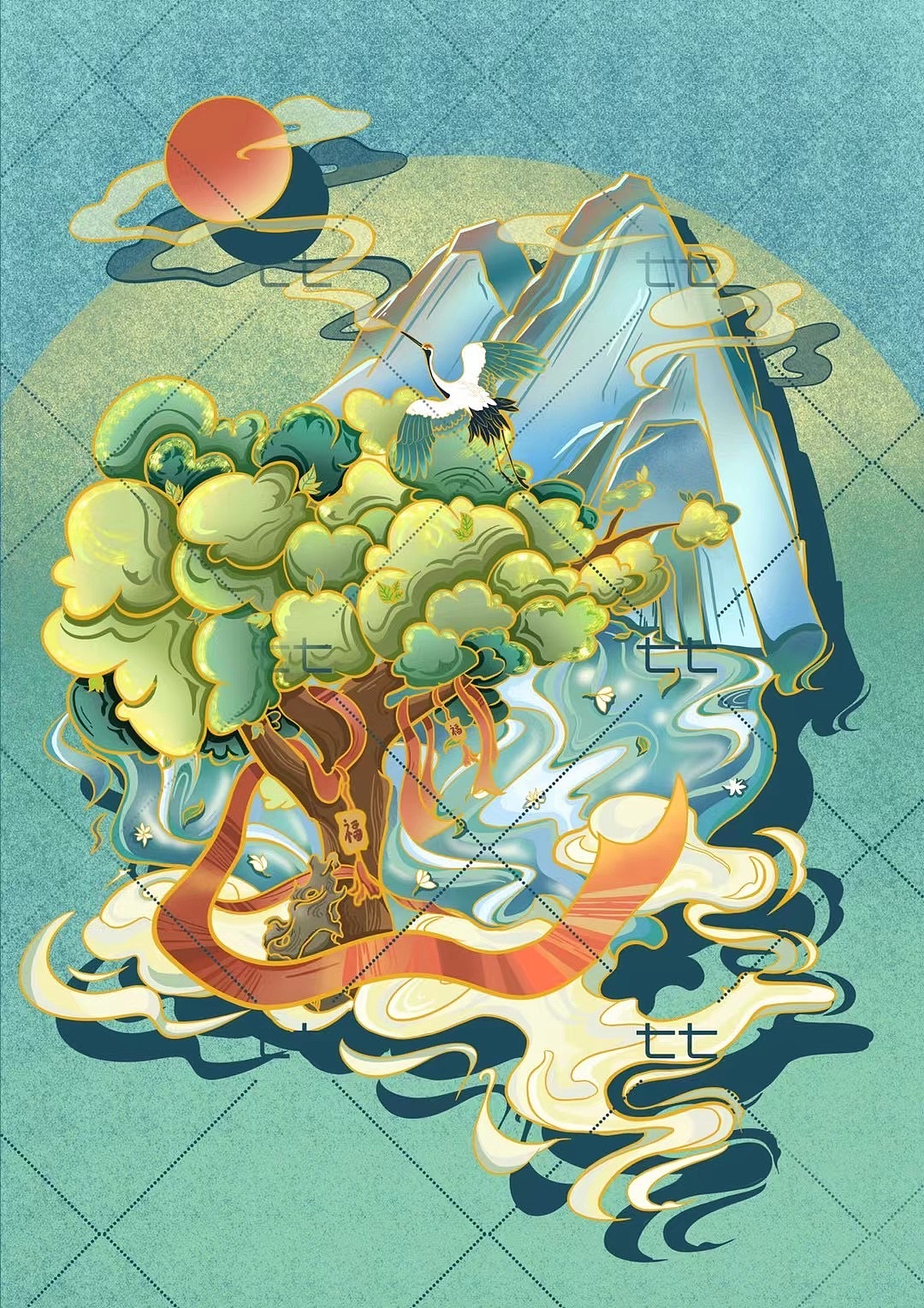 十二福福州文创插画
