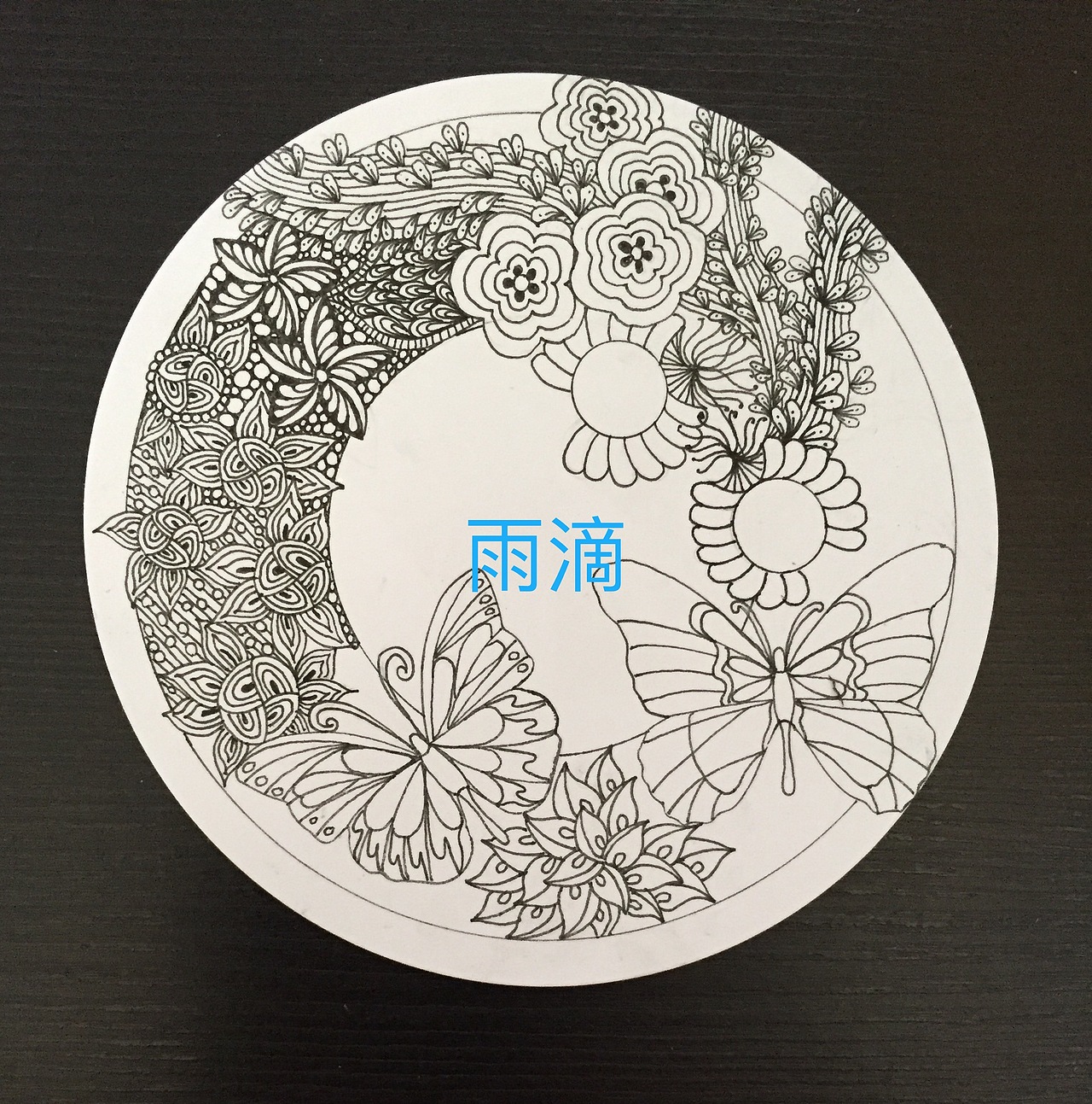 插画 线描 彩色 线条 装饰画 点线面 蝴蝶