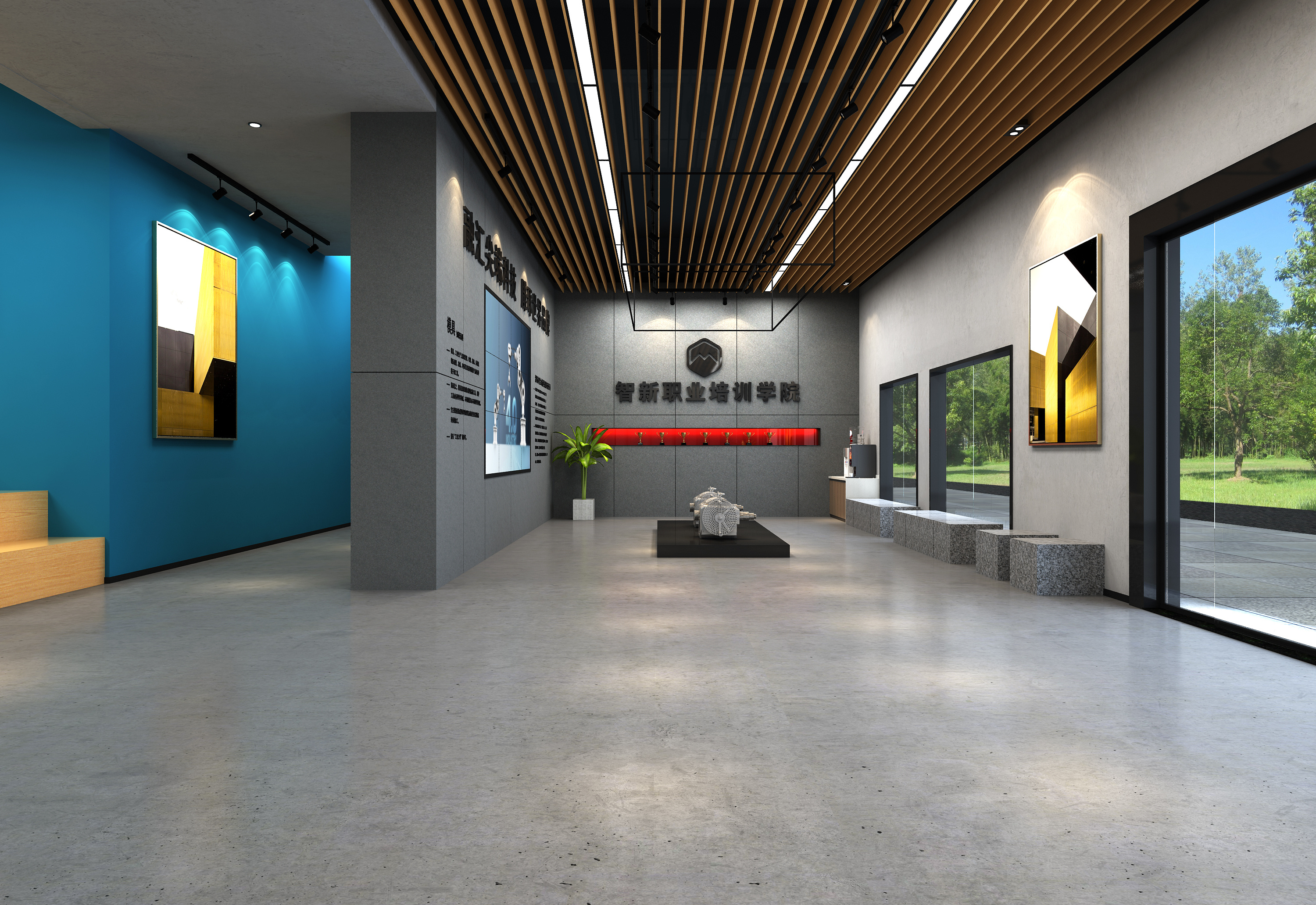 现代大厅效果图 - 效果图交流区-建E室内设计网