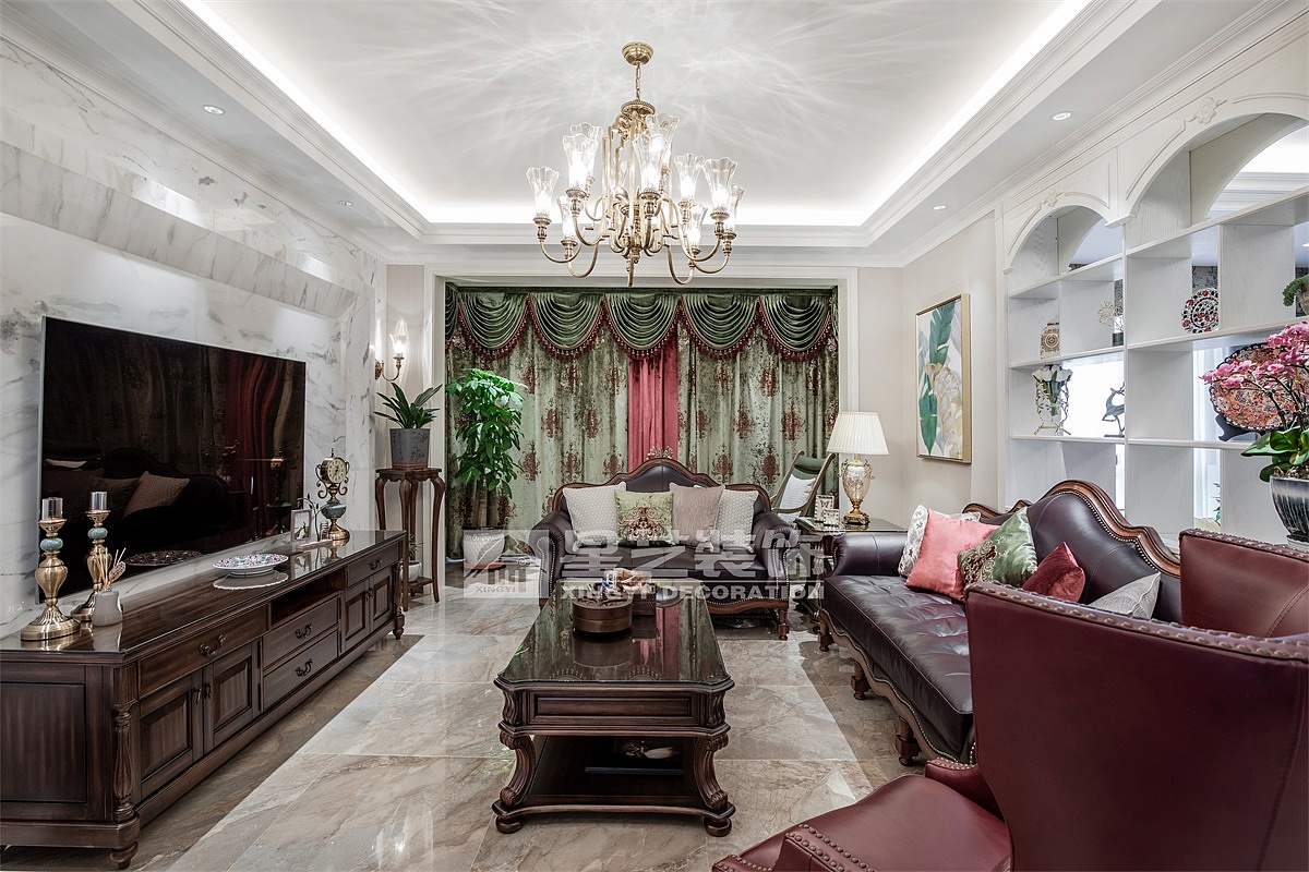 贵阳装修实景，美的林城时代现代美式风格设计！（图ZMjI0MTc2OTE2） - 家装设计 - 站酷设计师贵阳装修公司排名原创素材 - 站酷ZCOOL