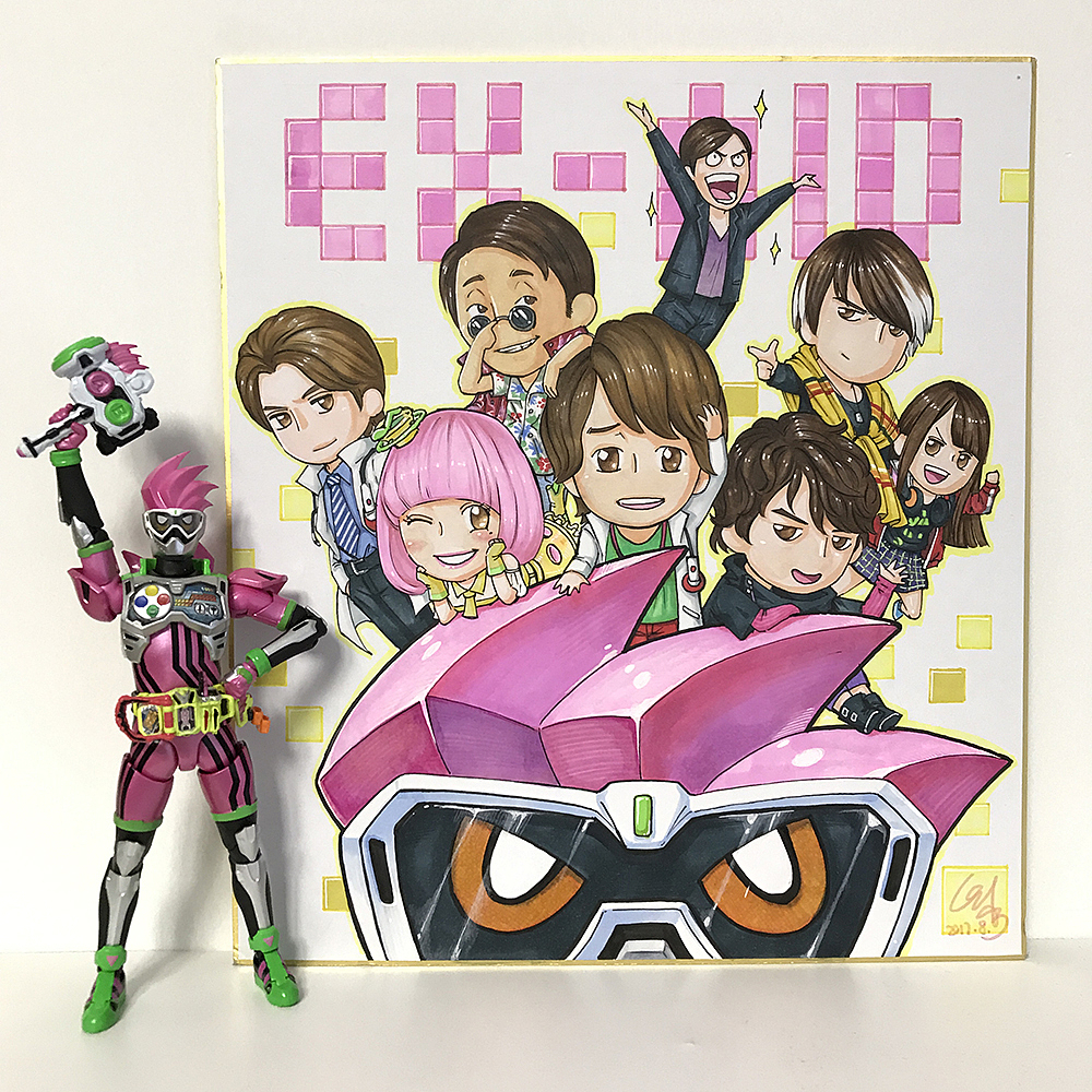 手绘-《假面骑士ex-aid》q版-完结纪念