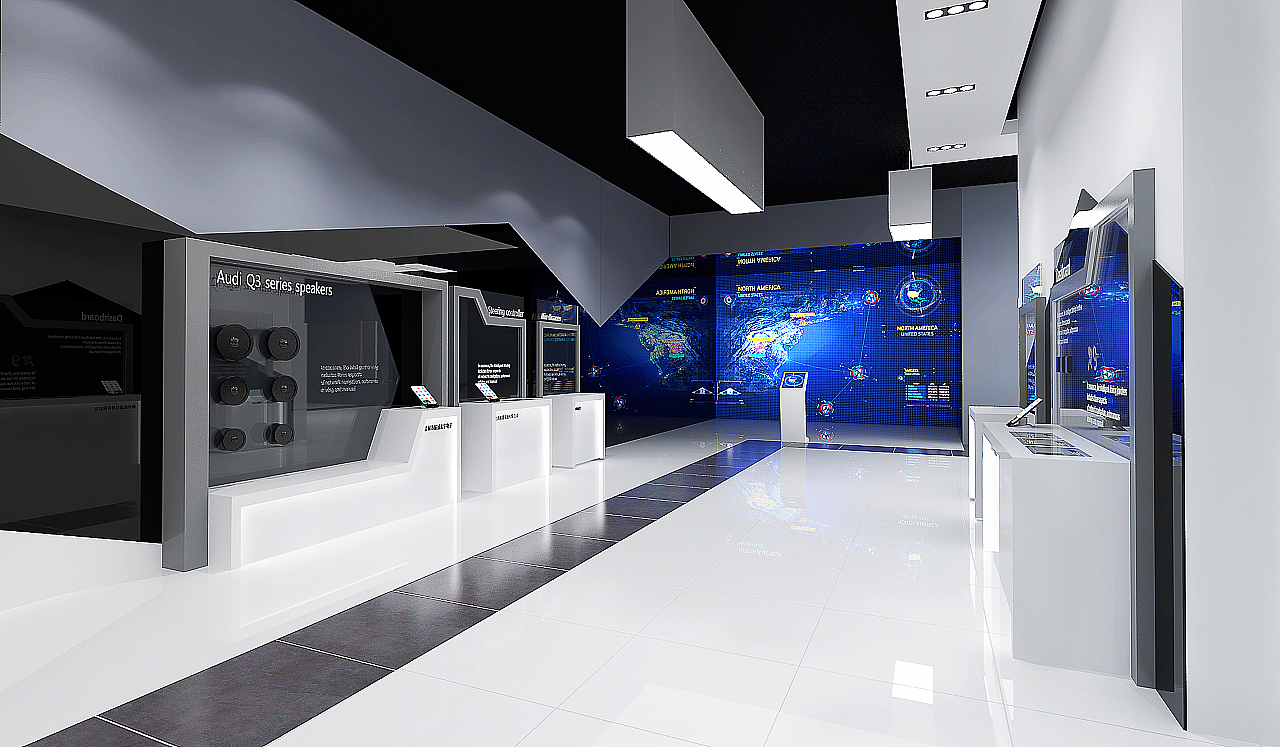 科技企业展厅设计 3D效果图设计（图ZMTk5NTI3NjU2） - 其他三维 - 站酷设计师艺汇设计原创素材 - 站酷ZCOOL