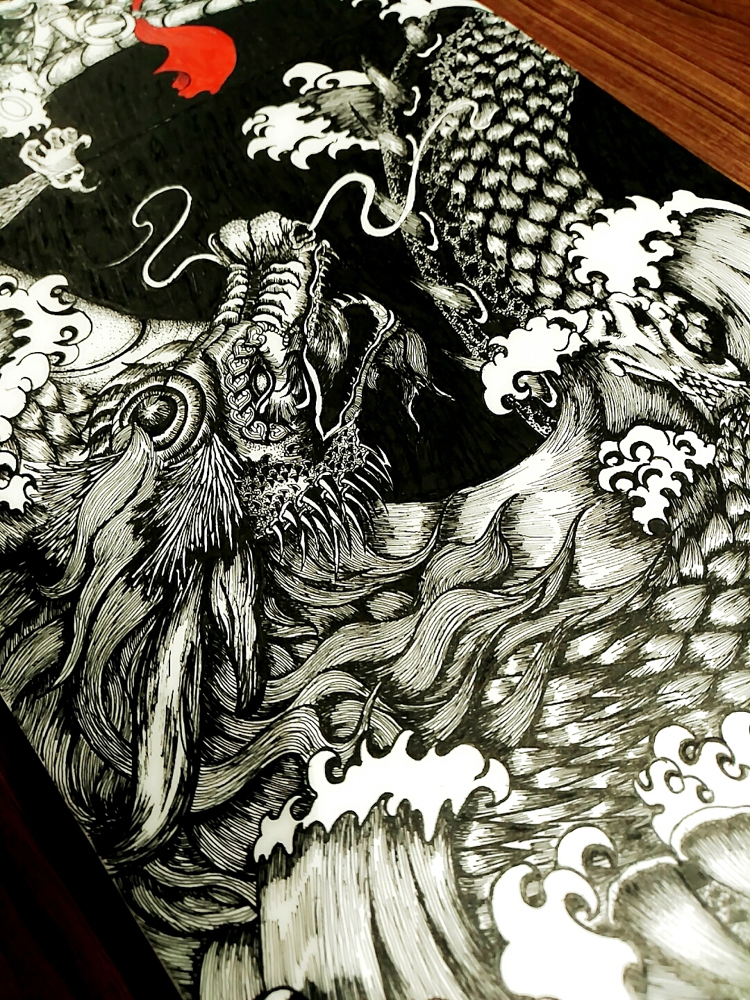 中国风系列长卷_手绘_黑白_纹身_插画（图ZNjEzNzA0MTY=） - 艺术插画 - 站酷设计师邹邹_安原创素材 - 站酷ZCOOL