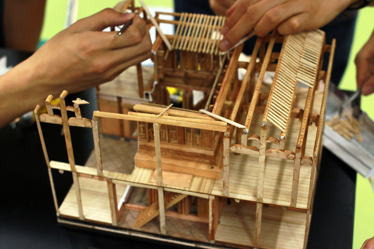 徽派古民居建筑模型